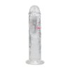 LED Vibrating Straight Cock - 20 cm - Transparent